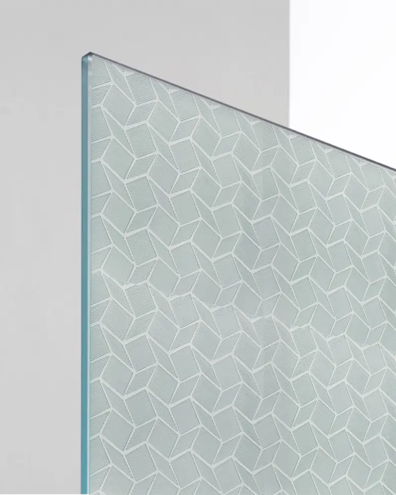 Waterfall pattern glass