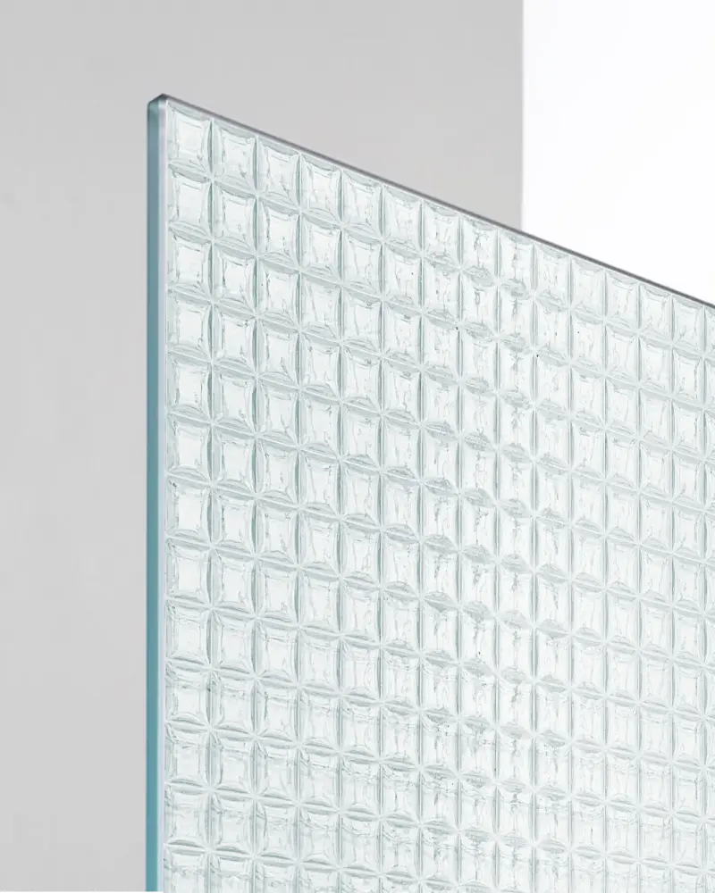 Square pattern glass
